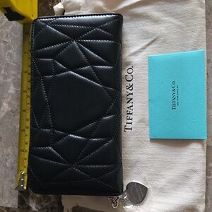 Tiffany & Co. Black Quilted Leather Wallet